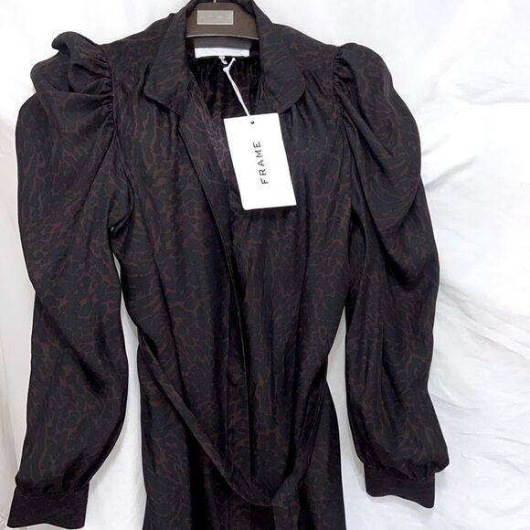 FRAME DRESS"GILLIAN" SILK BUTTON DOWN MINI NEW WITH TAGS, SZ SP - Picture 2 of 6